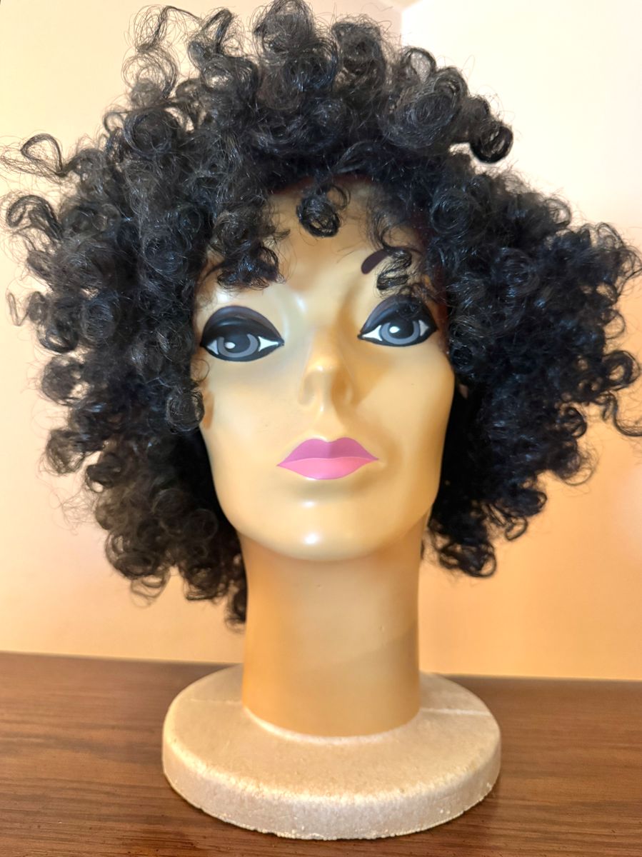 Vintage Mannequin Head with Wig – Retro 1970s Display Bust
