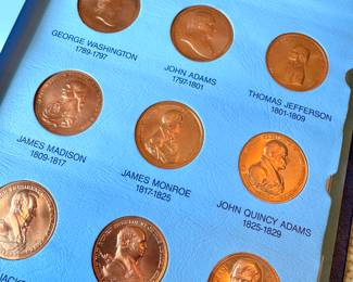 Presidential Bronze Medals Album by U.S. Mint – Washington to Reagan