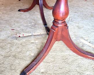 Vintage Duncan Phyfe Style Dining Table – Double Pedestal Base