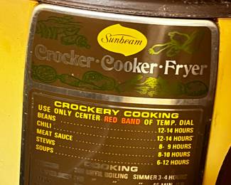 Crocker Cooker Fryer Sunbeam