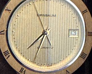 Classic Swiss Quartz Watch by Birnbaum – Roman Numerals, Date, Original Case