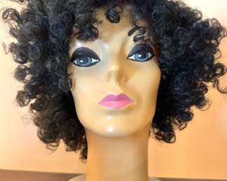 Vintage Mannequin Head with Wig – Retro 1970s Display Bust