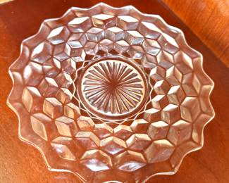 Antique Fostoria American Clear Glass Dessert Plate – Starburst Center
