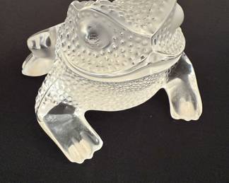 Lalique Crystal Frog