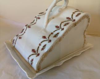 Antique Porcelain Cheese Keeper