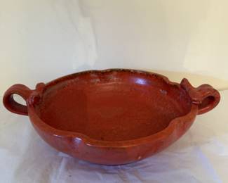 Vintage Glazed Pottery Bowl