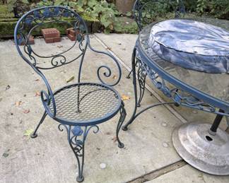 Vintage Iron Table & Chairs Set