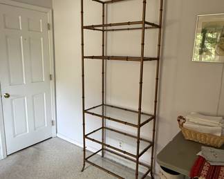Modern Metal "Bamboo" Etagere