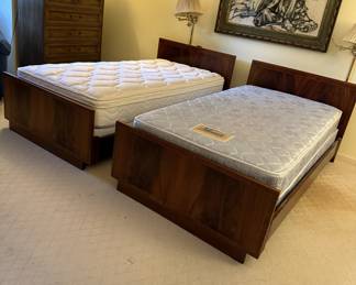Mahogany Twin beds