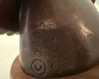 Bronze Bird w/Open Wings sgd "CMA"