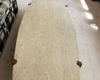 MCM Travertine Top Cocktail Table - Bruno Mathsson for Dux