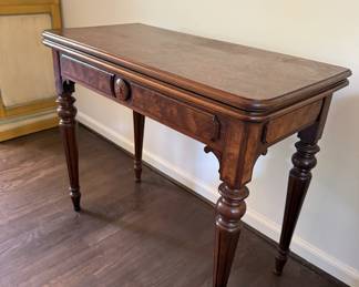 Antique Burled Card Table