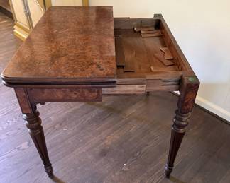 Antique Burled Card Table