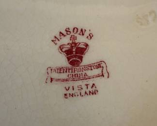 Antique Mason's "Vista" Red Transferware Charger