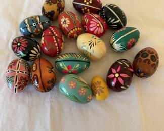 Hand Painted Wood Eggs