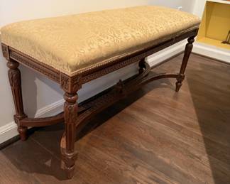 Vintage Upholstered Bench