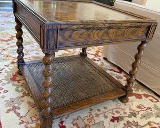 Square End Table - Barley Twist Legs