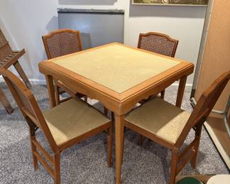 Vintage Folding "Stackmore" Card Table & Chairs set
