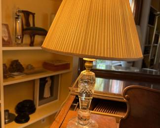 Vintage HEAVY Crystal Lamp
