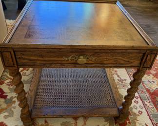 Square End Table - Barley Twist Legs