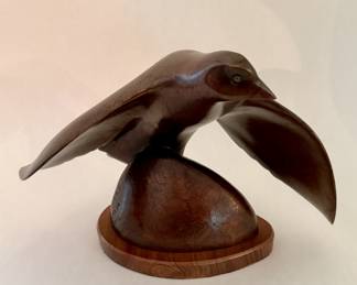 Bronze Bird w/Open Wings sgd "CMA"
