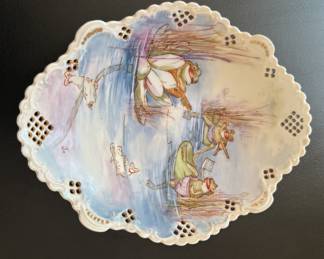 Hand Painted Frogs Dish