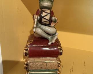 Ceramic Frog on Books box