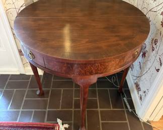Baker Burled Flip top Card Table