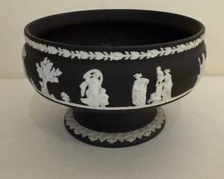Wedgwood Black Jasperware Footed Bowl
