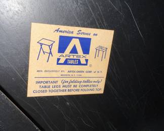 Vintage Artex Folding Snack Tables - Fruit 