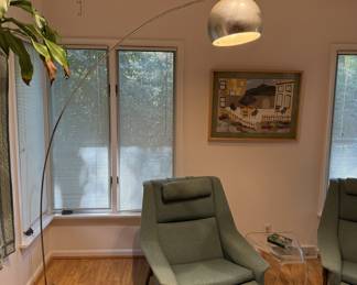 Mid- Century chrome arc lamp