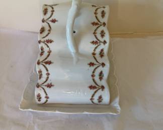 Antique Porcelain Cheese Keeper