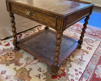 Square End Table - Barley Twist Legs