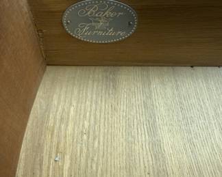 Baker Burled Flip top Card Table