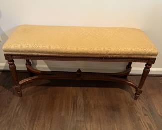 Vintage upholstered bench