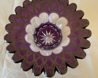 Antique Silver Overlay Amethyst bowl