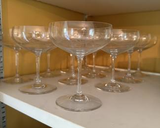 Baccarat Saucer Champagne Glasses -Set of 12 - PERFECT!