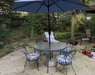 Vintage Iron Table & Chairs Set