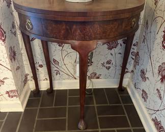 Baker Burled Flip top Card Table