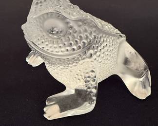 Lalique Crystal Frog