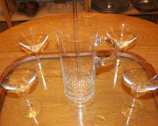 Block crystal martini set