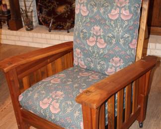 on casters, adjustable back