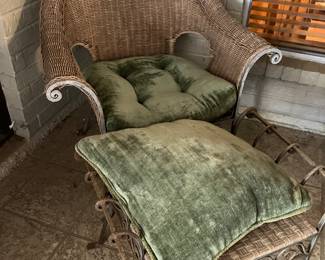 armchair and footstool