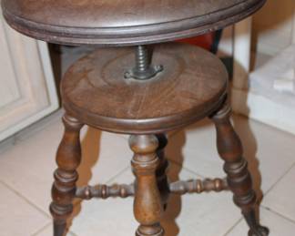 piano stool with crystal ball and claw feet