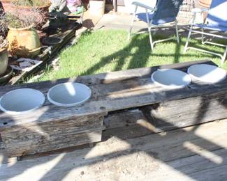 bench with planters
