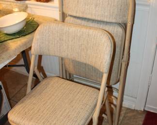 nice Samonite upholstered folding chairs