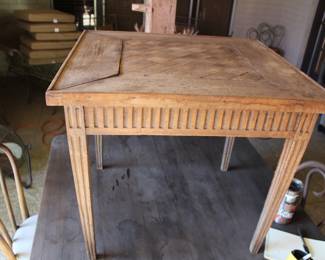 parquet-top side table