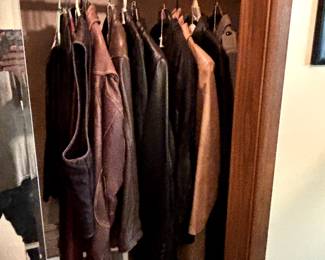 Leather coats and vests