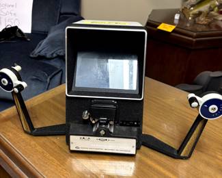 Antique video equipment with adult slides
