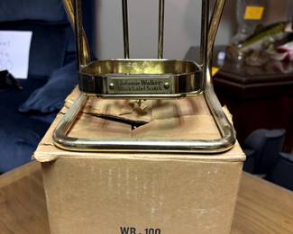 Vintage Johnnie Walker Black Label whiskey bottle cradle stand